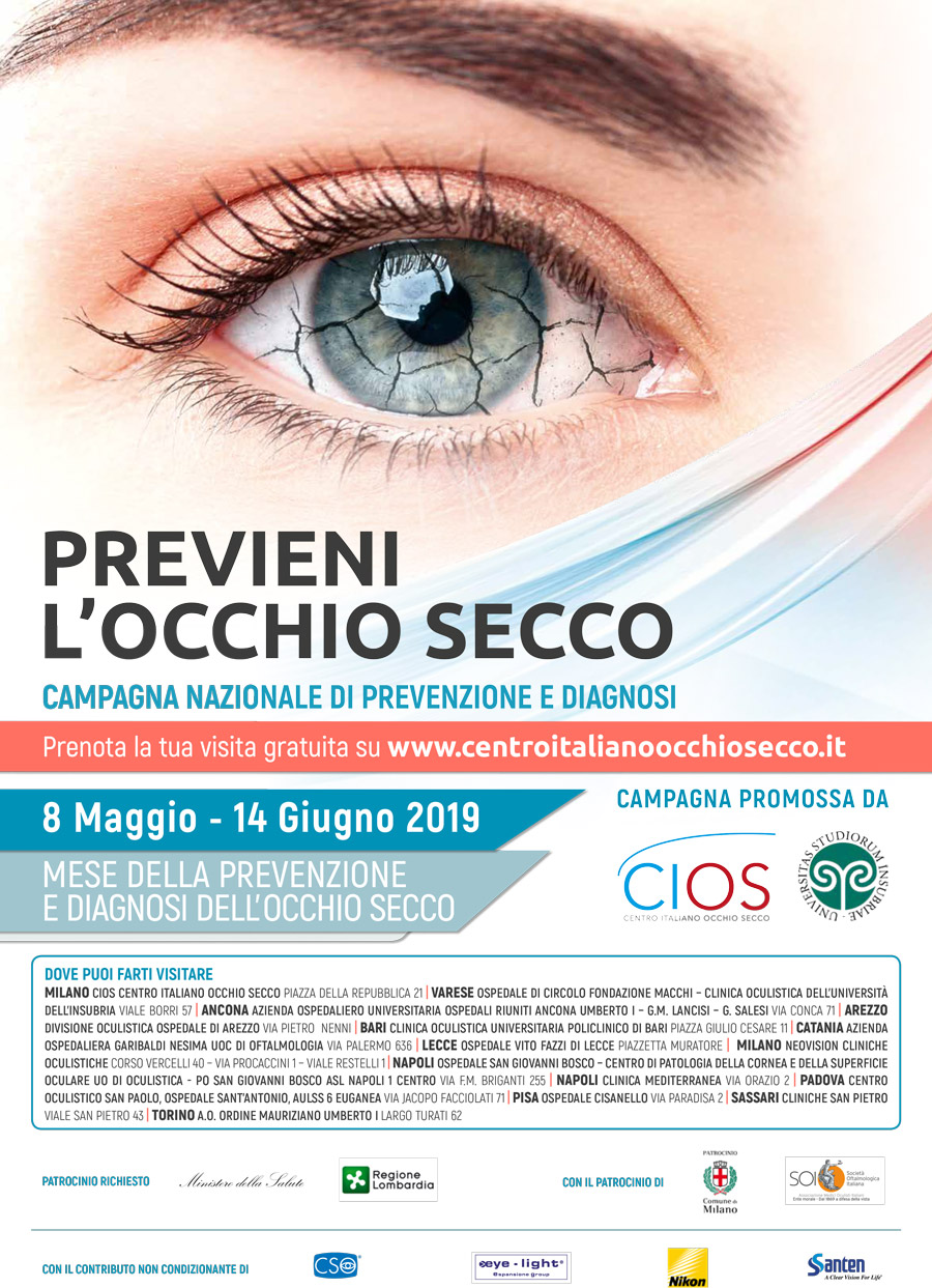 Campagna Nazionale Occhio Secco 2019 - CAMO - Centro Ambrosiano Oftalmico